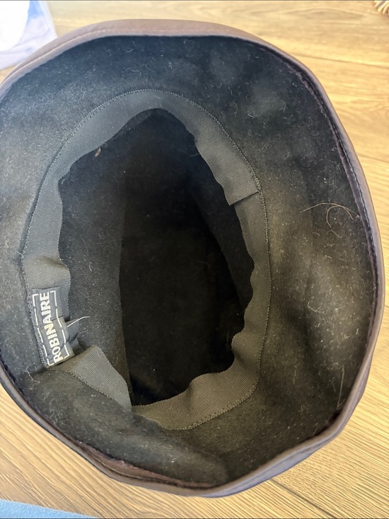 Vintage Black Cloche Hat with Brown Satin Trim by robinaire main image 8